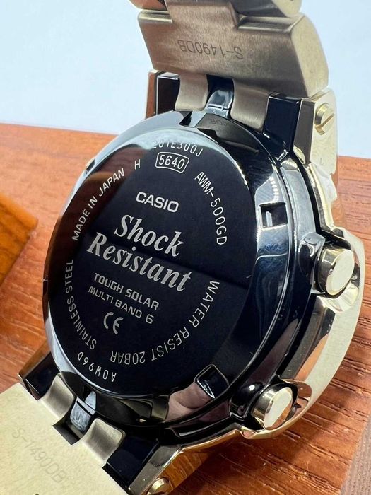 Casio G-Shock Solar RC AWM-500 Full Metal / Златно покритие