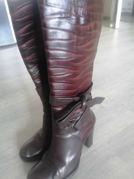 Кафяви ботуши, естествена кожа