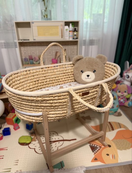 Set Coșuleț bebe pentru dormit si Salteluța Natural Ahoj Baby