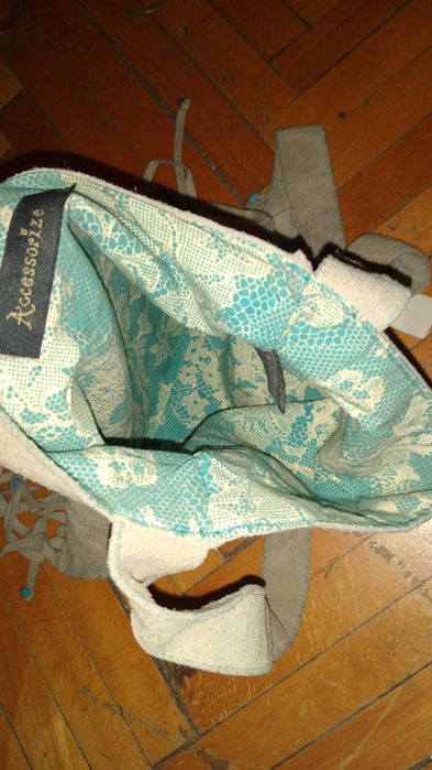 Geanta din piele intoarsa, dama, Accessorize