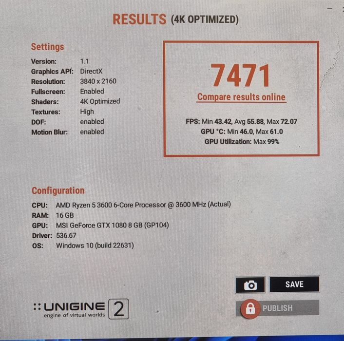 Геймърски Компютър/R5 3600/16GB RAM/512GB/GTX 1080 8GB