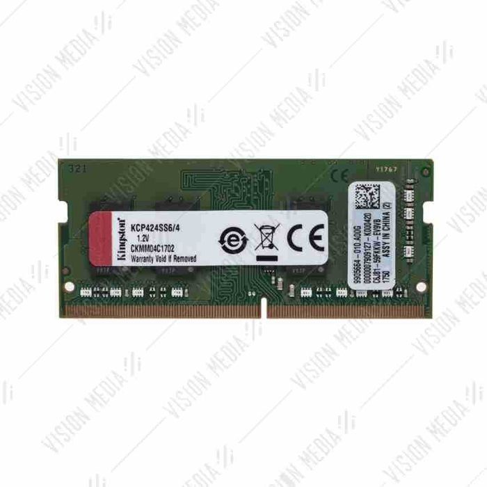Memorie laptop 4GB DDR4 2400MHz Kingston notebook KCP424SS6/4 CL17 noua Sigilata