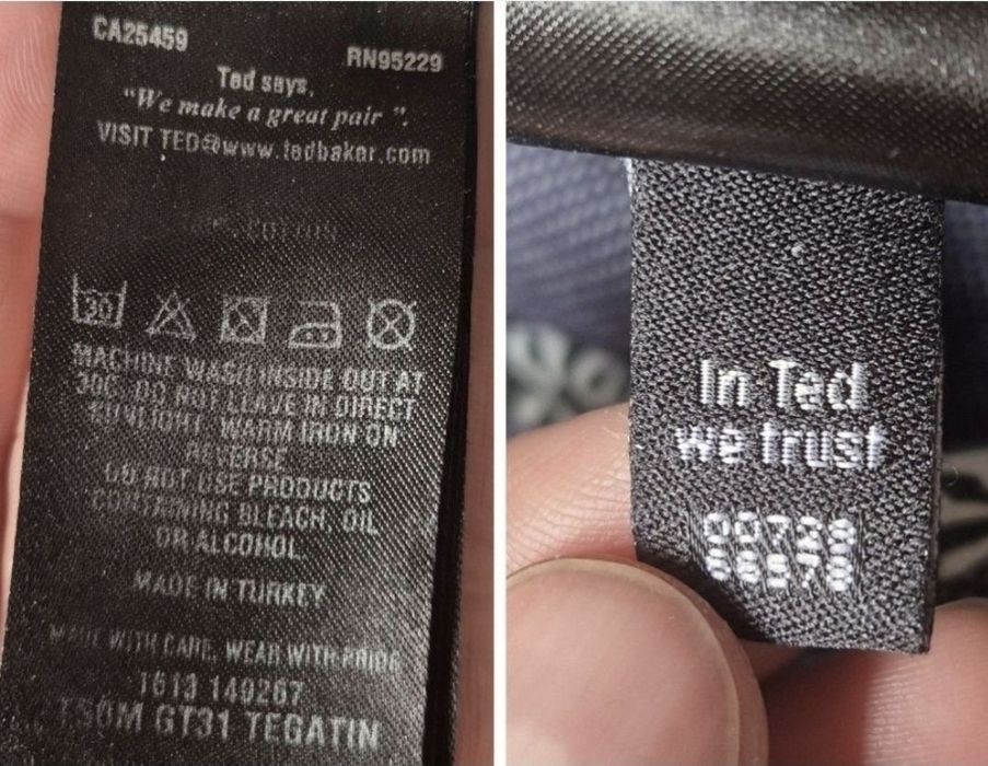 Pantaloni Premium Ted Baker Slim Fit, Din Bumbac Pur, Bărbați - 32L