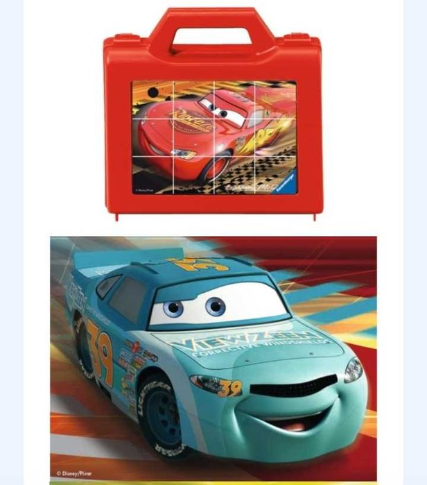 Puzzle Cuburi Lightning McQueen Cars, 12 Piese NOU