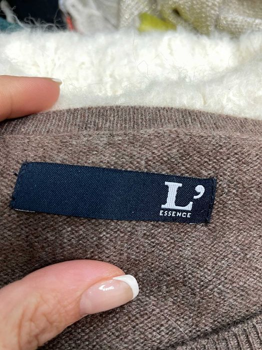 L'ESSENCE размер 42 - L - XL дамски кашмирен пуловер 100% КАШМИР бежов