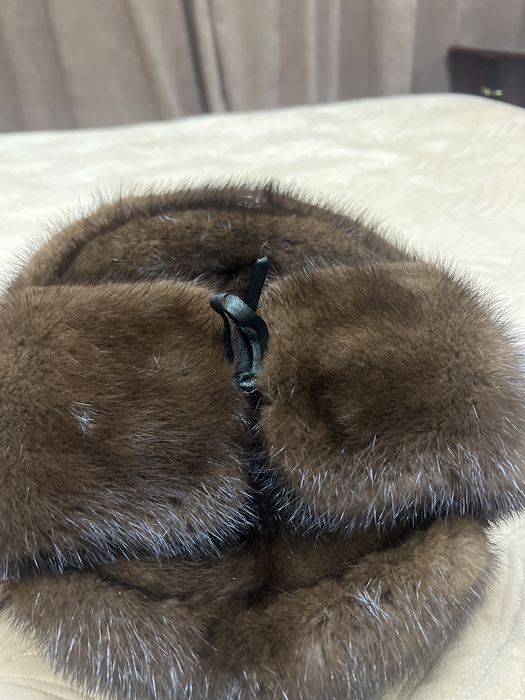 Норковая шапка-ушанка