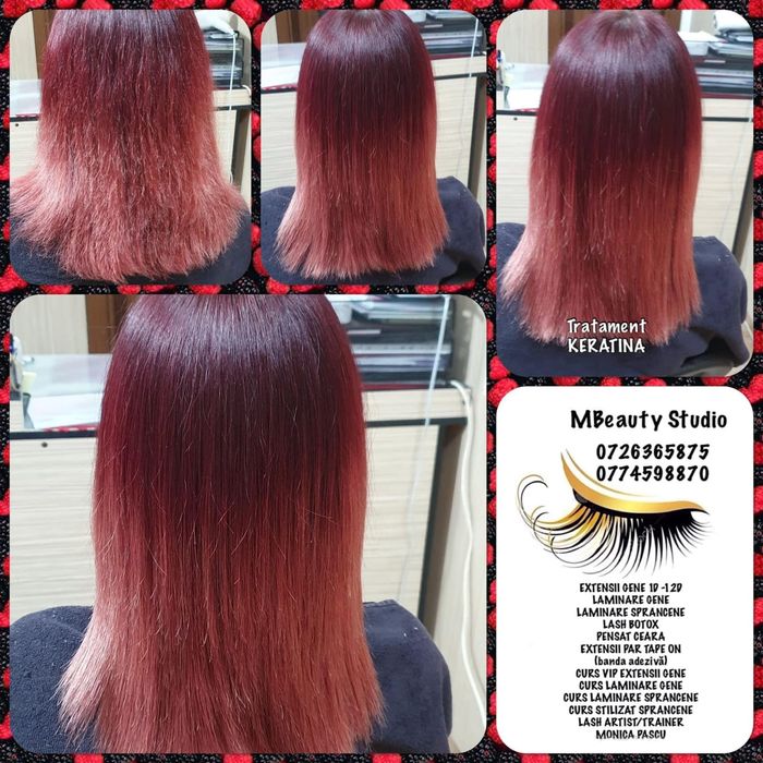 Tratament keratina braziliana pentru îndreptarea parului