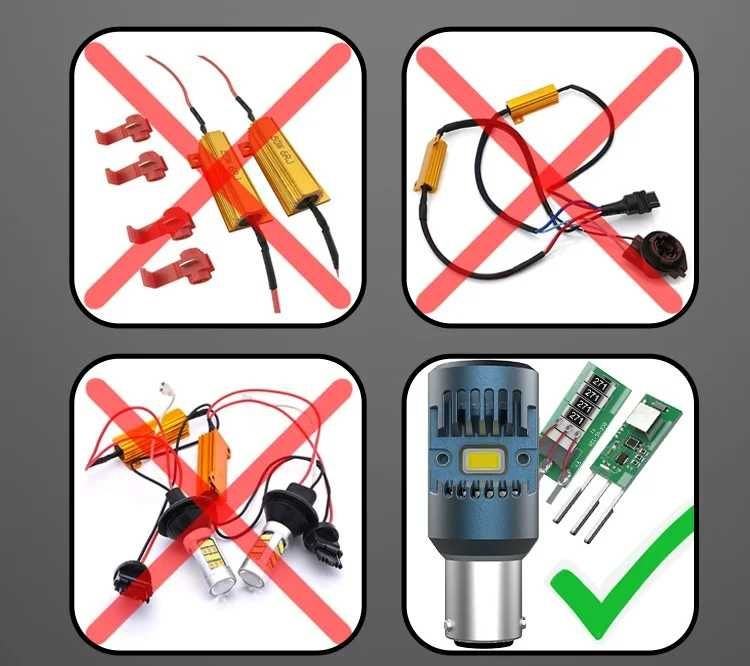 Set de 2 becuri led Xentech Light S5 csp si radiator integrat 25w/bec