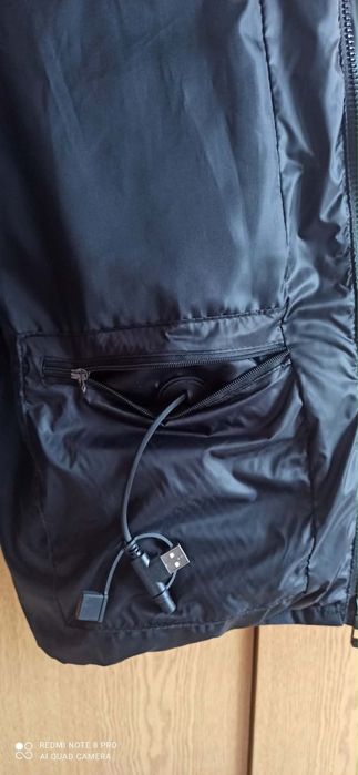 Мъжко яке с нагревател USB зареждане 6XL черно