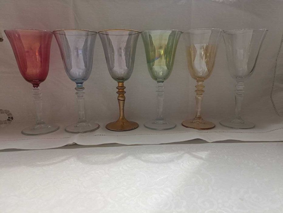 1970-е, Италия, Мурано, Венеция, комплект из 6 больших кубка для вина