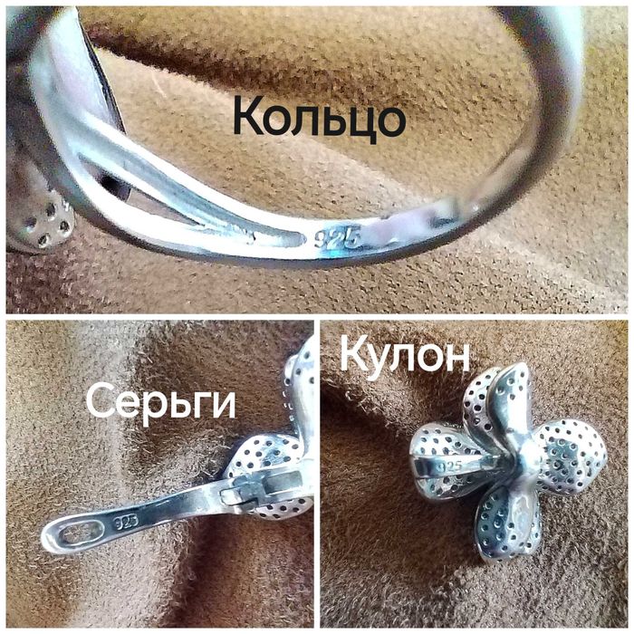 Ювелирный набор (серьги, кольцо, кулон)