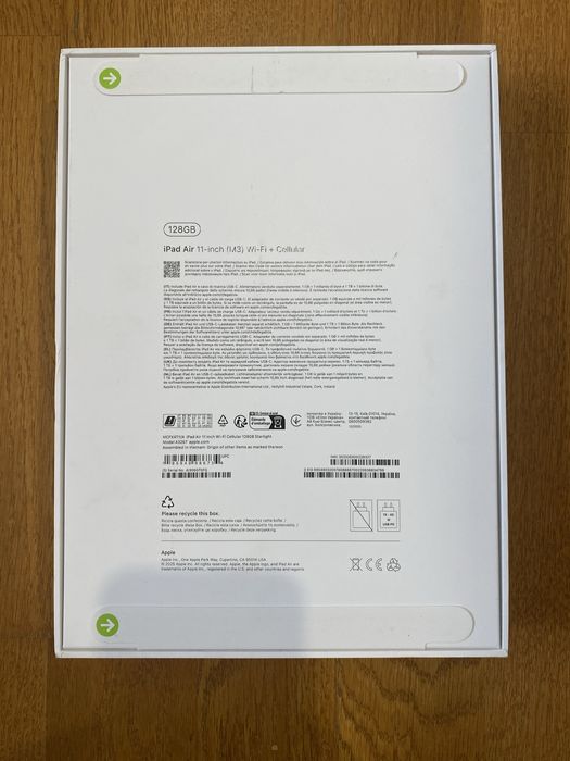 Apple iPad Air 2025 11 128GB .Wi-Fi + Cellular.Noua Sigilata !!
