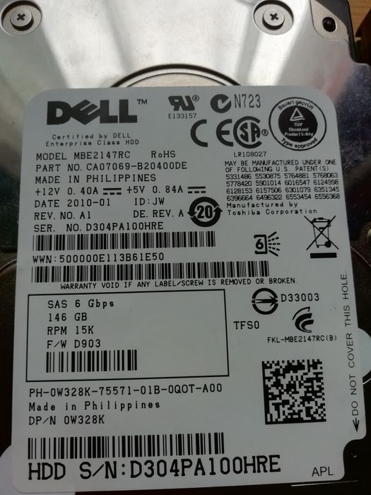 Hdd laptop Dell hdd