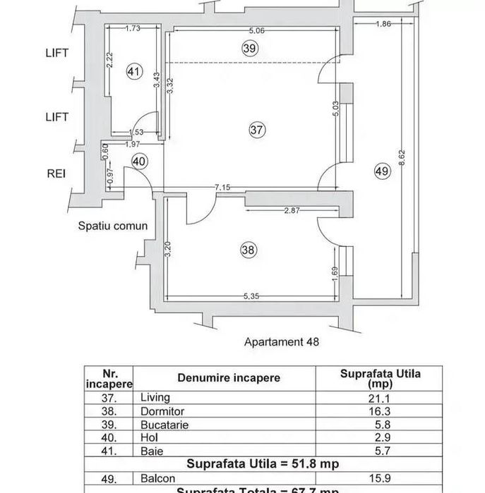 Bloc Nou | Finalizat | Apartament 2 camere | 13 septembrie |