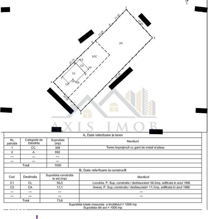 Casa + Teren 1000 mp zona Matesti, Buzau