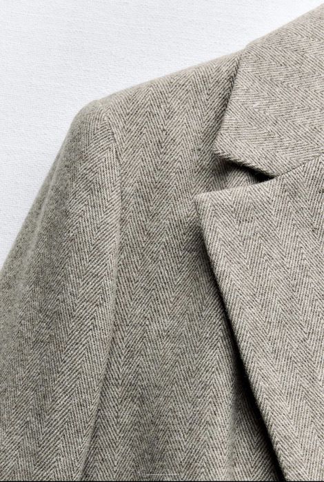 Zara шерстяной пиджак размер с