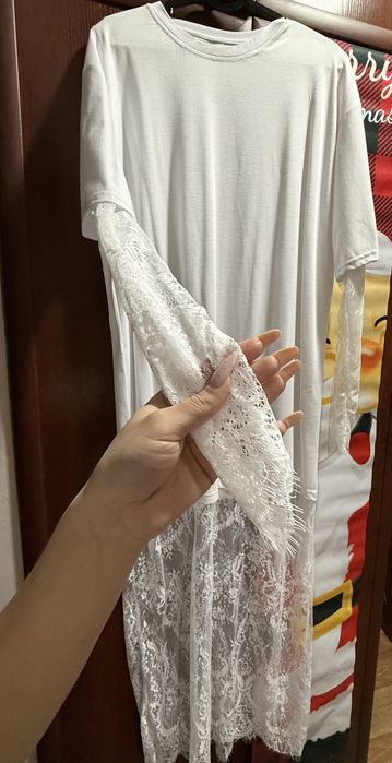 Новое гипюровое платье туника. Заказывала в инстаграмме НОВОЕ!