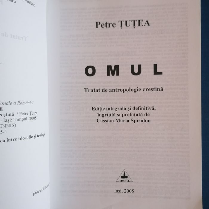OMUL. Tratat de Antropologie Creștină (Petre ȚUȚEA)
De (autor): Chr