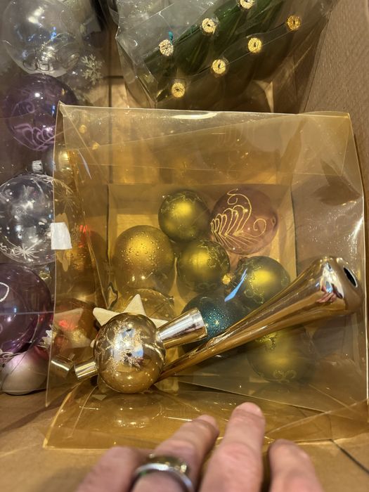 Ocazie! Set 70 globuri Craciun - unele pictate manual