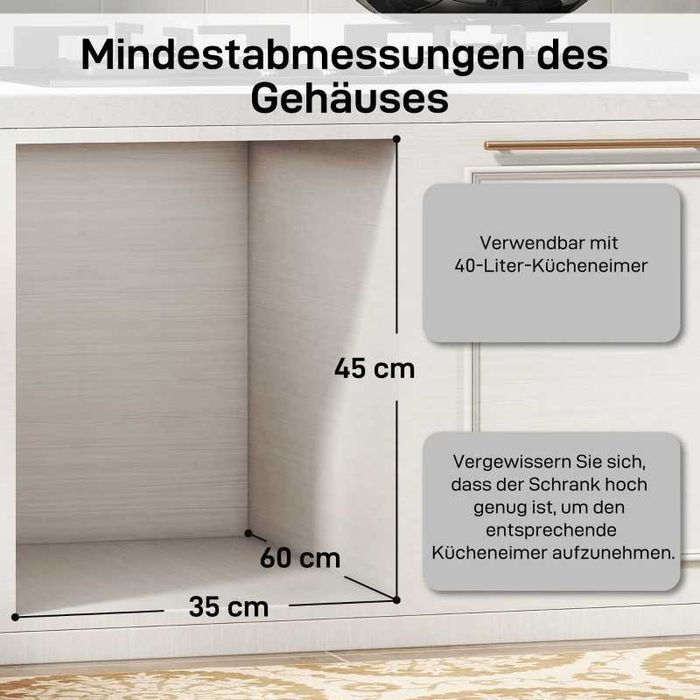 HOMCOM Разтегателен кош за боклук, 2 x 20 л