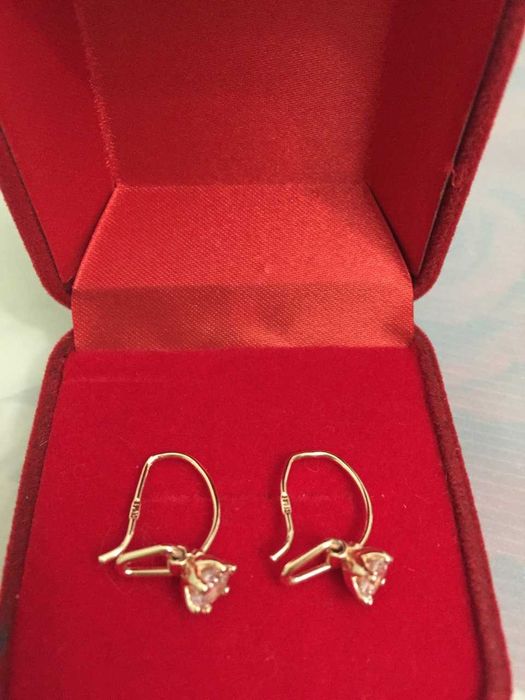 Детские серёжки со стразами