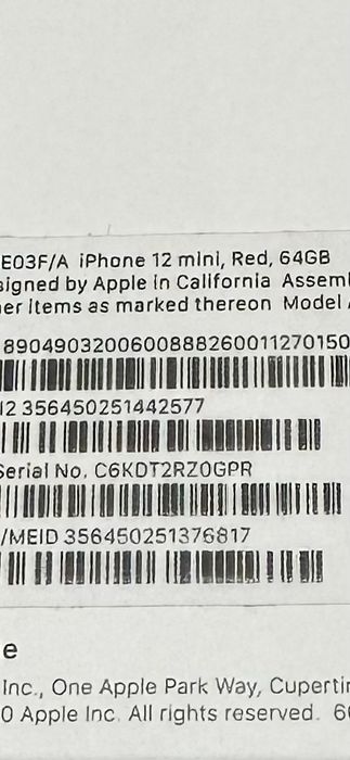 Iphone 12 mini red 64gb