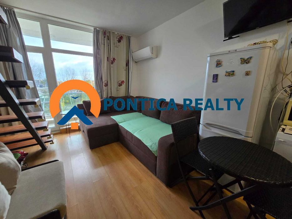 Мезонет с една спалня в комплекс с ниска такса в Слънчев Бряг