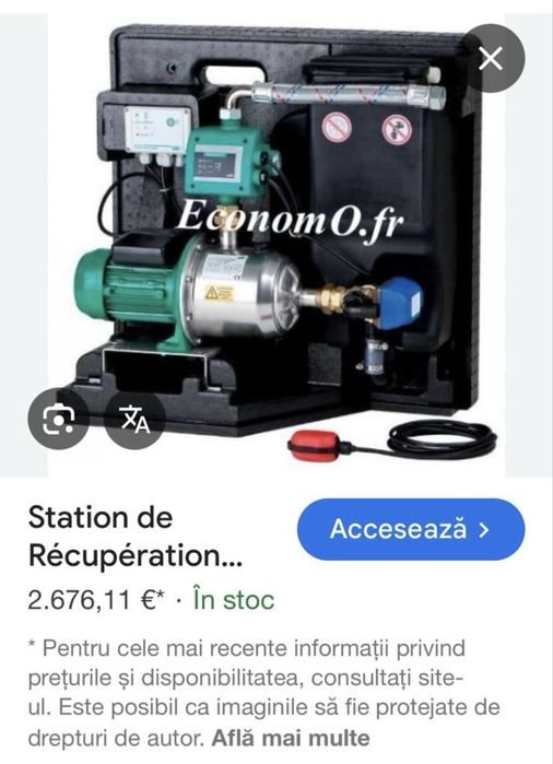 Statie de recuperare a apei