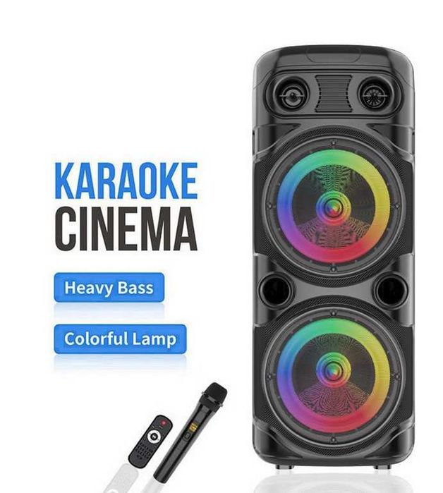 Караоке тонколона ZQS-8210S 16 инча, с 2 микрофона 6500mAh 4х90W