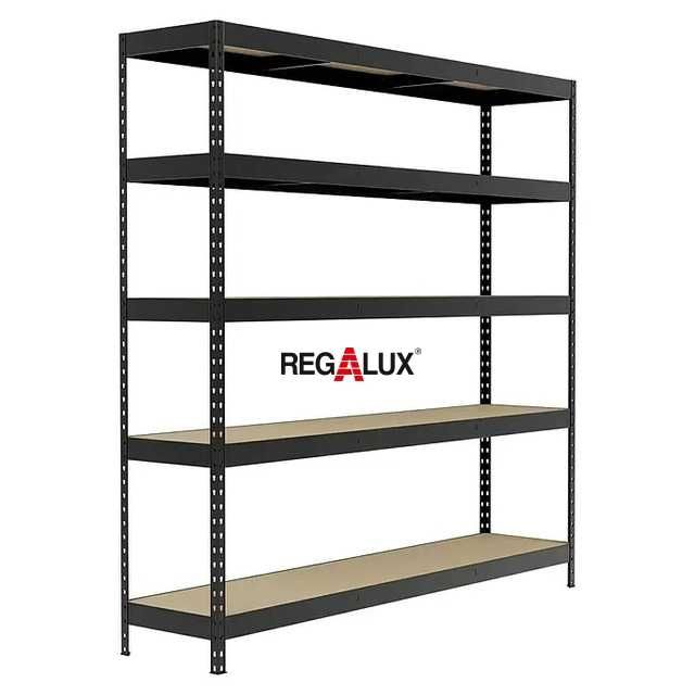 Метален стелаж Regalux 265 - 180х180х40, 5 рафта, цвят антрацит