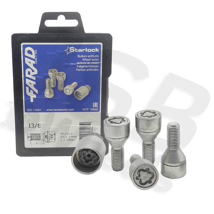 Set prezoane antifurt Starlock M12x1.5, Dacia, Renault, Opel, Suzuki