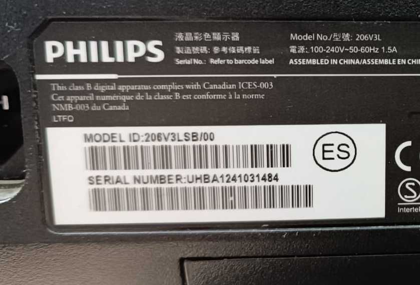 Продам монитор PHILIPS 206V3LSB .