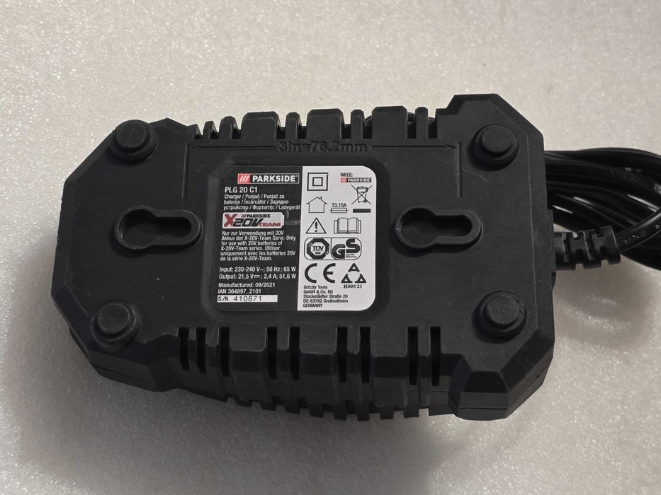 Incarcator Parkside seria X20V Team, PLG 20 C1, 21,5V - 2.4A 51,6W
