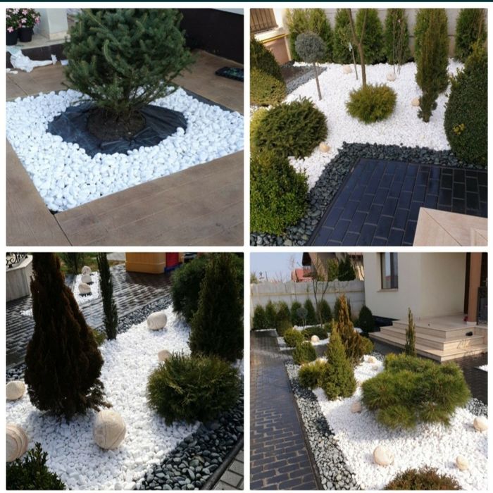 Marmură rotunjită albă și multicoloră Thassos – Bacău