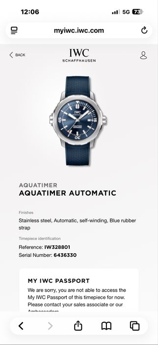 IWC Aquatimer продавам