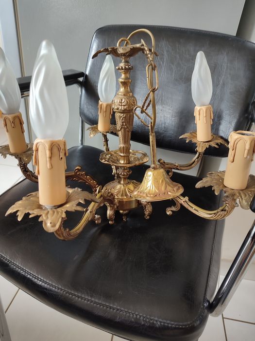 Candelabre bronz și cristale autentice