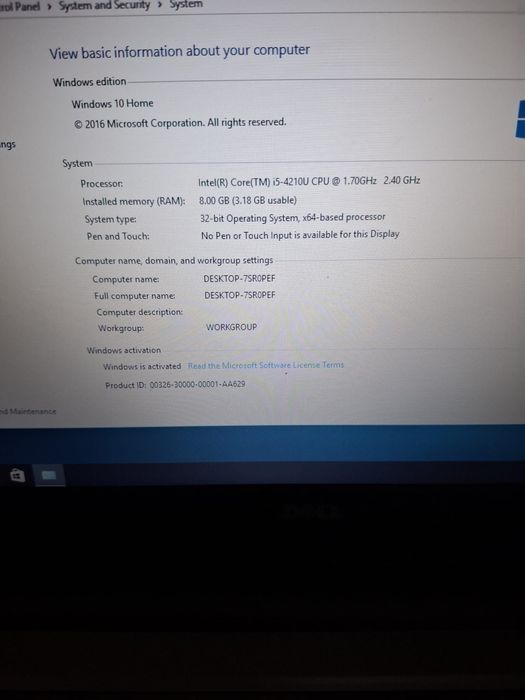 Laptop dell I5 ddr3
