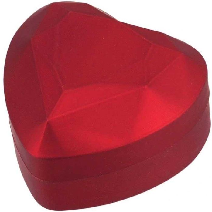 Cutie inel in forma de inima cu LED integrat pt logodna, casatorie