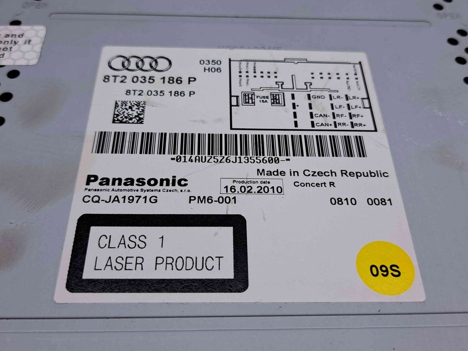 Radio CD Audi A4 (8K5, B8) Avant [Fabr 2008-2015] 8T2035186P