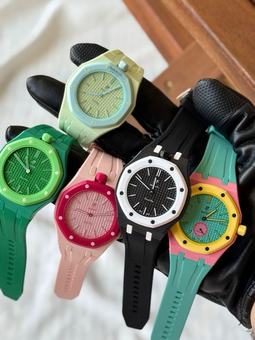 Силиконова каишка с калъфче Audemars Piguet x Swatch Royal Pop в различни цветове