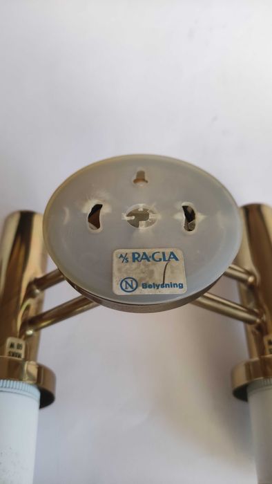 Аплик двойка за стена или таван от месинг