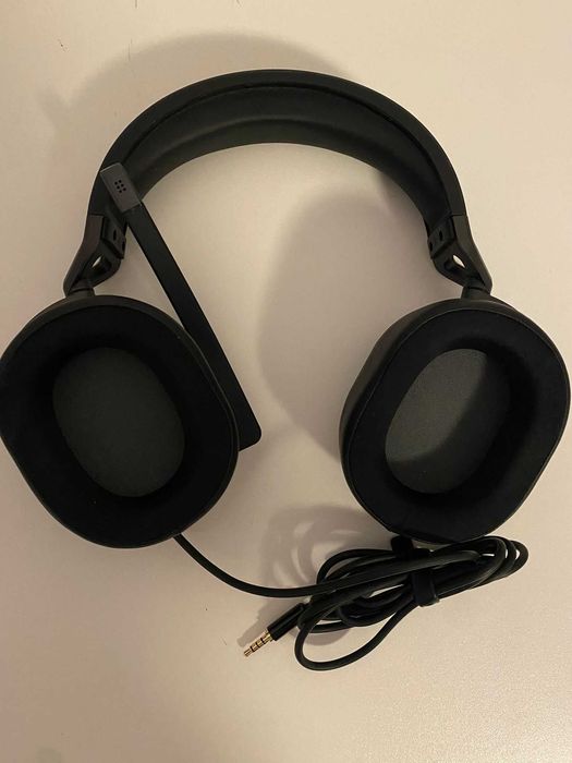 Casti gaming Corsair HS65, conector USB & 3.5mm, Negru Carbon