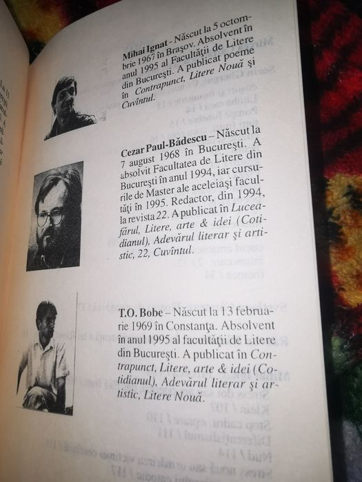 AUTOGRAF Tablou de familie - Sorin Gheorghut Svetlana Carstean Razvan Radulescu Mihai Ignat T. O. Bobe Cezar-Paul Badescu