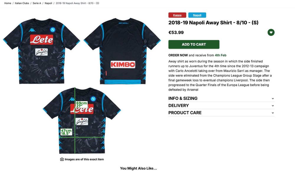 SSC Napoli 2018 19 Kappa Away Kit - Marek Hamsik