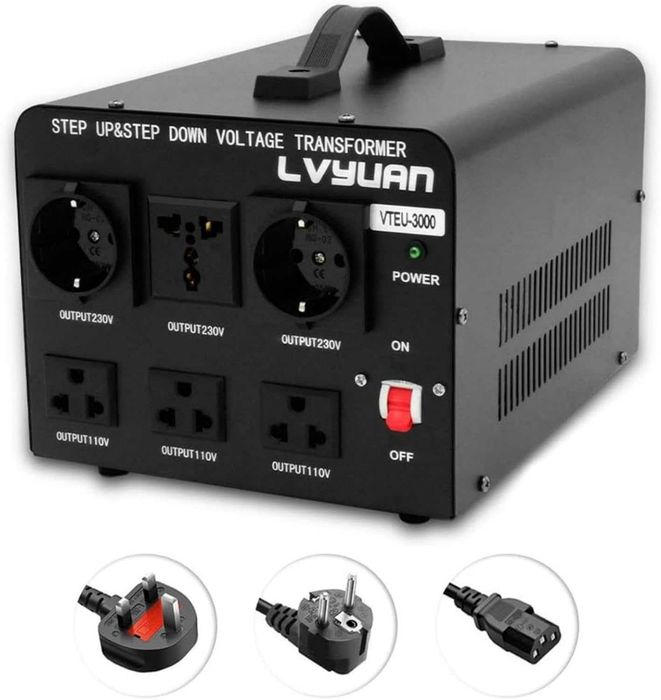 Transformator de tensiune 3000VA (W), 110V/220V, NOU, factura, garantie