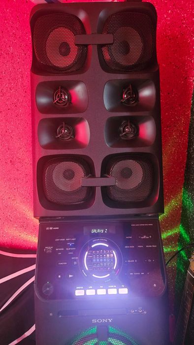 Аудио система Sony MHCV90DW, Wi-Fi, Bluetooth, NFC, Mega BASS, Черна