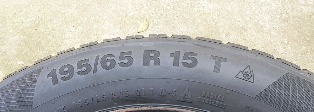 Continental 195 65 R15 de iarna cu jante de Audi, 2 buc impecabile
