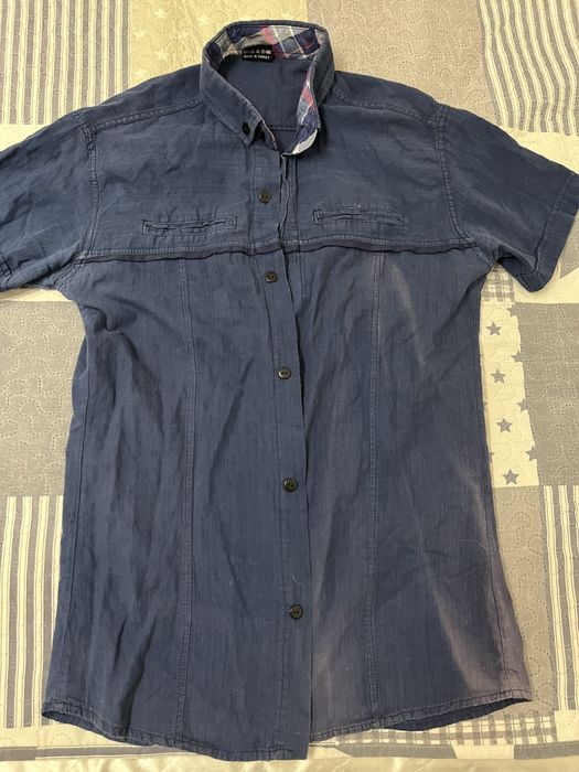 Мъжка риза с къс ръкав