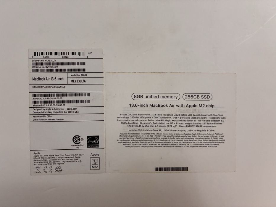 MacBook Air M2 256GB (темно-синий / Midnight)