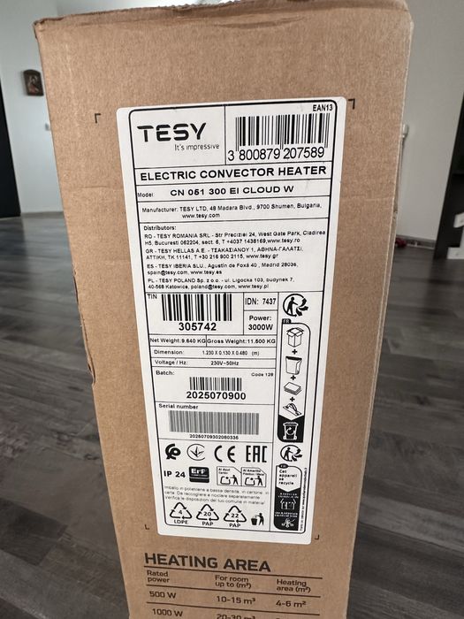 Конвектор TESY CN 031 300 El Clould с WIFI